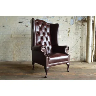 Design Sessel Couch Sofa Relax Lounge Luxus Fernseh Club Polster Sitzer Leder - Braun