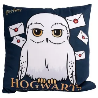 UNITED LABELS Harry Potter Kissen Hedwig 30 x 30 cm Blau Weiß