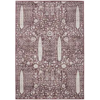 benuta Vintage-Teppich George waschbar 200x300 cm , Bordeaux , Kunststoff , Vintage , Rechteckig , 200x300 cm , Oeko-Tex® Standard 100 , in verschiedenen Größen erhältlich, rutschfeste Unterfläche, waschbar , Teppiche und Böden, Teppiche, Vintageteppiche