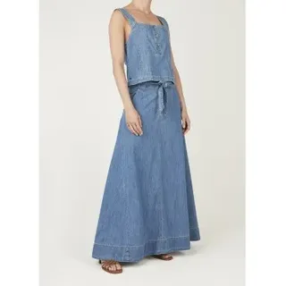 Pepe Jeans Maxirock Damen Blau S