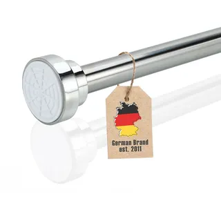 Intirilife Vorhangstange Teleskop 1-läufig Ø 16 mm 148 cm Silber