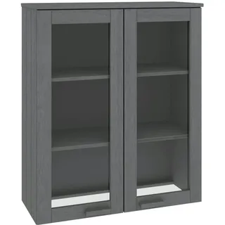 vidaXL Highboard-Oberteil HAMAR Dunkelgrau 85x35x100 cm Massivholz