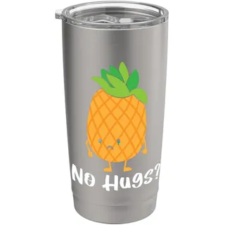 No Hugs Ananas Lover Tropisches Obst Futter Doppelwandiger Edelstahl-Thermobecher