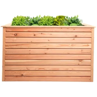 MEGA HOLZ Hochbeet Lärche Rhombus L - Naturbelassenes Kräuterbeet aus europäischem natürlichen Lärchenholz - Für Garten, Balkon & Terrasse geeignet - wetterfest, stabil, pflegeleicht & langlebig