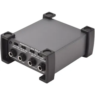 Btuty 2 Kanäle passive DI-Box Einheit Brummen Eliminator 1/4 Zoll Instrument Direct Box zu XLR Professional Impedance Transform Audio Isolator DI Direct Box
