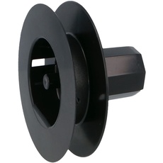 Amig - Schwarze Nylon-Scheibenscheibe mit Zapfen für Rollenlager | Für 18 mm Bänder, 42 mm Rohre und ABS-Kunststoff-Testers | Schwarz | Ø 120 mm