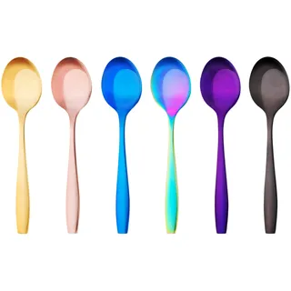 GRÄWE Espressolöffel 6 Stück, Espresso Löffel aus Edelstahl, spülmaschinengeeignet - Serie Königstein