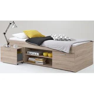 FMD Funktionsbett 90 x 200 cm Braun