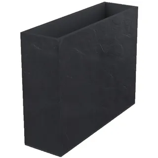 EDA - Loft XL Volcania 63 l - Dekor Steinoptik - doppelwandig - Wasserauffangzone - 99 x 29 x 78 cm - Anthrazitgrau