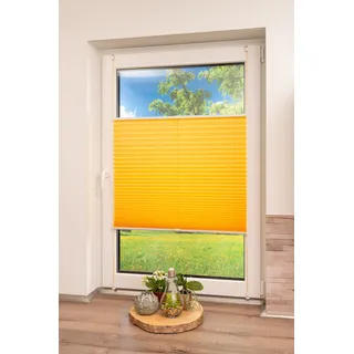K-HOME Klemmfix-Plissee 55 x 130 cm gelb