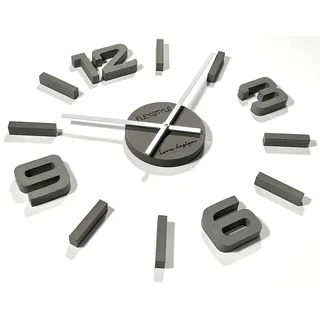 Flexistyle 3D-Wanduhr 50 cm 3D-001 grau
