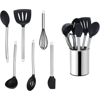 Echtwerk Küchenhelfer-Set 7-teilig Edelstahl/Silikon Silber