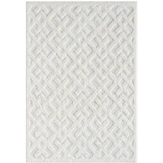 Carpet City Hochflor-Teppich »FOCUS737« rechteckig 20 mm Höhe Boho-Teppich, Hochtief-Muster/ 3D-Effekt, für Wohnzimmer, Schlafzimmer,