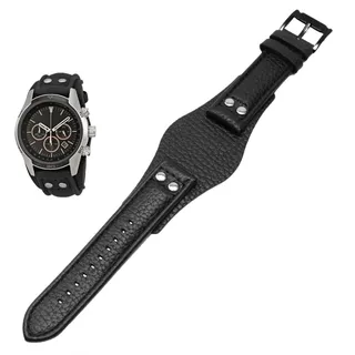 FFHAO Echtleder-Armband für Fossil CH2592 CH2564 CH2565 CH2891CH3051, 22 mm, Herren-Tray-Armband mit Nietenstil