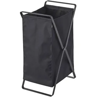 Yamazaki Faltbarer Wäschekorb schwarz Tower - L30 cm , Textil , 30x64x36 cm , Haushalt & Kleinelektro, Wäschepflege, Wäschekörbe & Wäschetonnen