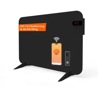 Infrarotheizung Smart Dual 450 W mit Display Schwarz