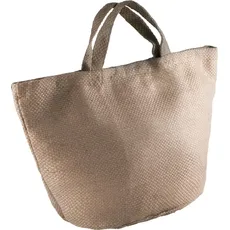 Kimood, Handtasche, moderne Jute Tasche (2 StückPackung), Braun