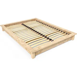 Solido Futonbett 160x200 aus Massivholz - Roh (ohne Lack)