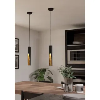EGLO Barbotto 1-flg. Ø6,0 cm schwarz/gold