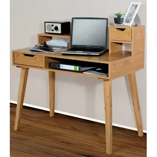 vogl möbelfabrik Sekretär »Emil« Beine Massivholz, mit griffloser Optik, Made in Germany, blau