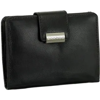 Ledershop24 Leder Damen Geldbörse Portemonnaie Geldbeutel XXL mit Druckknopf 10 cm Farbe Schwarz