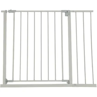 Relaxdays Treppenschutzgitter, 95–100 cm, ohne Bohren, Baby & Kleinkind, Treppe & Tür, Türschutzgitter zum Klemmen, grau