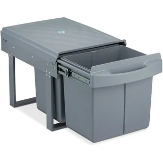 Relaxdays Einbaumülleimer 15 l Grau