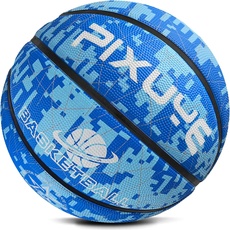 Jicsetk Basketball Größe 7 Basketbälle Arena Training Erwachsene Anfänger Gummi Basketball,Blau 7