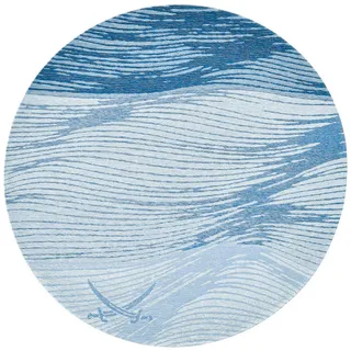 Sansibar Sylt Flachwebteppich Keitum 100x100 cm , Textil , Wasser/Strand/Meer , Rund , 100x100 cm , Oeko-Tex® , für Fußbodenheizung geeignet , Teppiche und Böden, Teppiche, Webteppiche