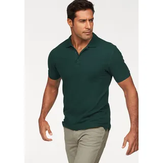 Poloshirt FRUIT OF THE LOOM, Herren, Gr. XXL (60/62), grün (dunkelgrün), Piqué, Obermaterial: 100% Baumwolle, unifarben, schmal hüftbedeckend, Rundhals, Shirts Poloshirt, Piqué, unifarben, Topseller