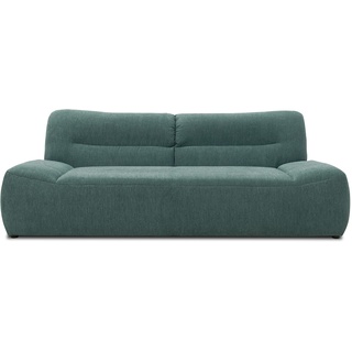 DOMO. collection Sofa Boho, 3-Sitzer Couch im Boho-Style, 3er Sofa, Bigsofa Garnitur Polstersofa, 224 x 109 x 81 cm (BxTxH), petrol