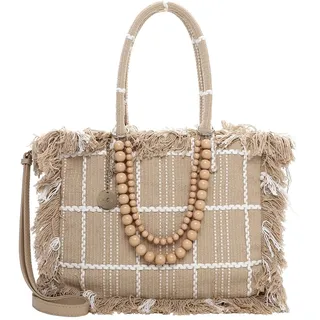 Shopper SURI FREY "Shopper SFY Cacey", Damen, Gr. B/H/T: 50cm x 37cm x 15cm 0, beige (sand 420), Baumwolle, Taschen Shopper