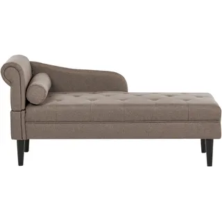 Beliani Recamiere Polyester Kissen Beige