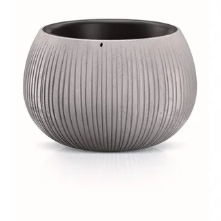 Prosperplast Bowl Blumentopf und Pflanzkübel in Beton-Design 2 in 1 inkl. Kunststofftopf (238mm)