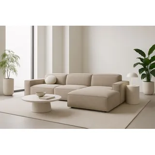 kaiser möbel Ecksofa Cursal L-Form, Stoff Artico, Beige, Rechts - Beige