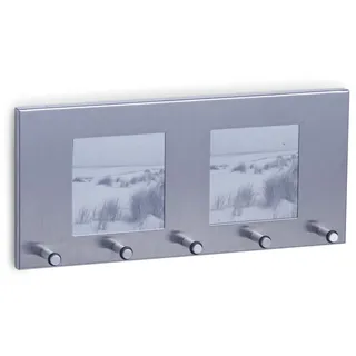 Zeller 13885 Schlüsselbord mit Fotorahmen, Edelstahl, ca. 29 x 3,8 x 13 cm sonstige 1 - pack
