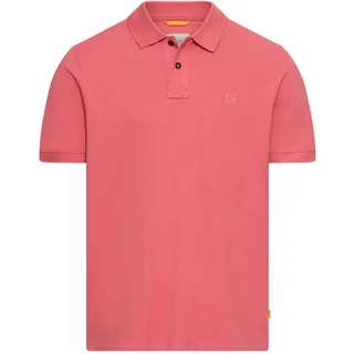 Poloshirt CAMEL ACTIVE, Herren, Gr. XL, faded rot, Piqué, Obermaterial: 100% Baumwolle, unifarben, normal hüftbedeckend, Rundhals, Bündchen, Shirts Poloshirt, normale Passform, Polokragen, 2-Knopf-Form, mit Logo-Stickerei