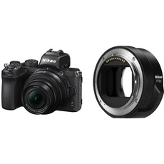 Nikon Z 50 KIT DX 16-50 mm 1:3.5-6.3 VR Kamera im DX-Format + NIKON FTZ II (Adapter für F-Mount Objektive auf Z-Mount Kameras)