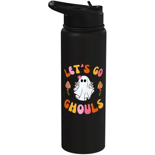Retro Groovy Let's Go Ghouls süßes 70er Jahre Hippie Geist Kostüm Stainless Steel Insulated Water Bottle