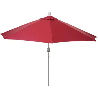 MCW Sonnenschirm I Halbrund UV 50+ Bordeaux , Textil , 260x135 cm , Sonnenschutz, Sonnenschirme