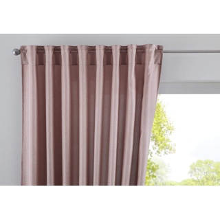 Vorhang Verdeckte Schlaufen Cationic »JENA« HxB 225x140 cm Taupe Blickdicht Leinen Optik Gardine Meliert Gardinenband mit Raffhalter, 2019037