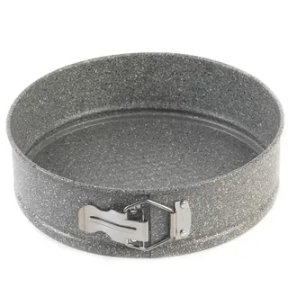 SALTER Kuchenform rund 24cm, Springform mit Antihaftbeschichtung, Backform rund abnehmbarer Boden, Tortenform für Käsekuchen & Quiche, Backformen Kohlenstoffstahl