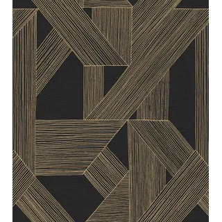 SCHÖNER WOHNEN-Kollektion Fototapete XXL LINES 366815 mit geometrischem Motiv in Schwarz - 3,00 m x 2,65 m