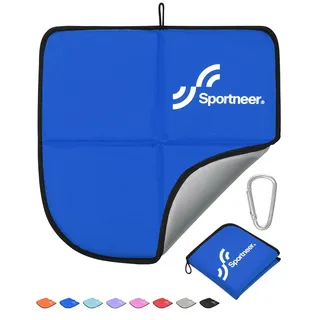 Sportneer Sitzkissen Outdoor, 40 * 40cm Sitzunterlage Outdoor Wasserdicht Oxford-Stoff Thermo Sitzkissen Faltbar FüR Camping, Wandern, Stadion Und Unterwegs,Blau