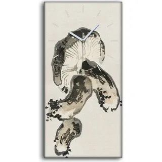 Dekor Leinwand Uhr Wandbilder 30x60 Malerei Asiatischer Pilz Champigion Kunst - weiße Hände - Beige
