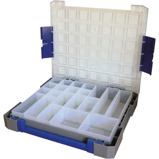 Viso W 385-21 Organizer Kiste - 21 Abnehmbare Fächer 420 x 370 x 65mm - Schwarz