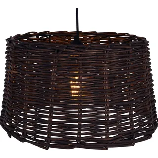 Näve Leuchten Pendelleuchte Basket mit E27 Pendelleuchte Basket mit E27 Pendelleuchten - Korb-Pendelleuchte d: 38cm "BASKET", Hängelampe im Natural Style, aus Korb in braun, 22 cm hoch, Ø 38 cm, E27-Fassung - Braun