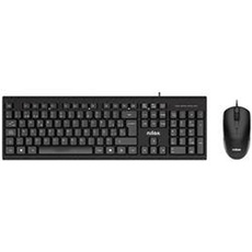 Nilox Tastatur und Maus NXKME0011 Schwarz QWERTY Spanisch