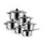 Quality One Topf-Set 6-tlg. Bratentopf + Fleischtopf + Stieltopf