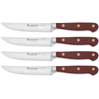 Wüsthof Classic Steakmesser 12 cm 4-tlg. Dunkel-Rot